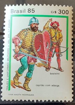 C 1479 Selo Trajes e Uniformes de Militar Historia 1985