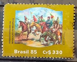 C 1481 Selo 150 Anos Revolucao Farroupilha Militar 1985 Circulado 1