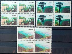 C 1482 Selo Aparados da Serra Paisagem Meio Ambiente 1985 Quadra Serie Completa