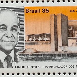 C 1485 Selo Presidente Tancredo Neves Chefe de Estado Brasilia 1985