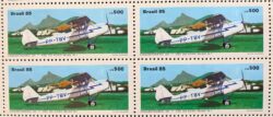 C 1491 Selo 50 Anos Aviao Muniz Aviacao 1985 Quadra