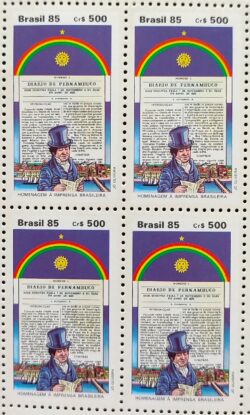 C 1493 Selo Imprensa Brasileira Jornalismo Pernambuco 1985 Quadra