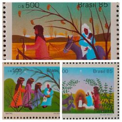 C 1494 Selo Natal Religiao Arte Pintura 1985 Serie Completa