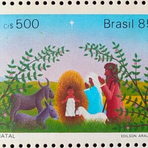 C 1494 Selo Natal Religiao Arte Pintura 1985 Serie Completa