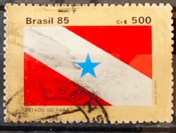 C 1497 Selo Bandeira Estados do Brasil Para 1985 Circulado 1