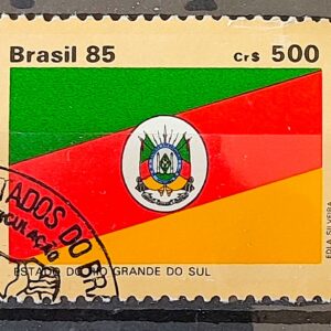 C 1498 Selo Bandeira Estados do Brasil Rio Grande do Sul 1985 Circulado 2