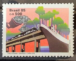 C 1503 Selo Programa Grande Carajas Navio Trem Economia 1985 1