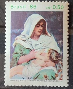 C 1510 Selo Pintor Henrique Bernardelli Arte 1986 1