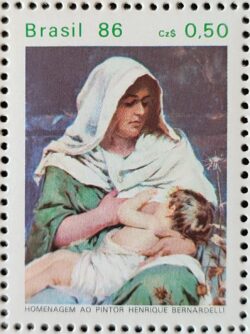 C 1510 Selo Pintor Henrique Bernardelli Arte 1986