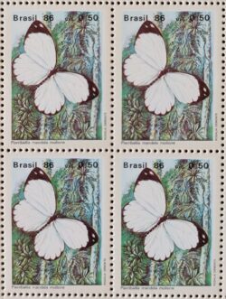 C 1513 Selo Fauna Borboleta 1986 Quadra