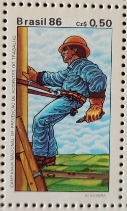 C 1516 Selo Prevencao de Acidentes de Trabalho Saude Seguranca 1986