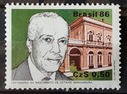 C 1519 Selo 100 Anos Octavio Mangabeira Politica 1986