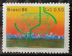 C 1520 Selo Congresso de Gastroenterologia Saude 1986