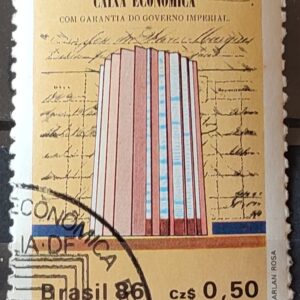 C 1529 Selo 125 Anos Banco Caixa Economica Federal Economia 1986 Circulado 2