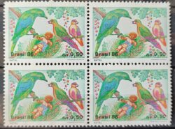 C 1530 Selo Natal Religiao Ave Passaro 1986 Quadra