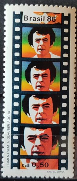 C 1533 Selo Glauber Rocha Cinema Filme Arte 1986