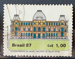 C 1542 Selo 50 Anos Museu de Belas Artes Arquitetura 1987 Circulado 1