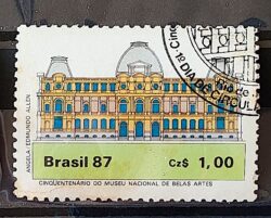 C 1542 Selo 50 Anos Museu de Belas Artes Arquitetura 1987 Circulado 2