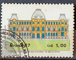 C 1542 Selo 50 Anos Museu de Belas Artes Arquitetura 1987 Circulado 4