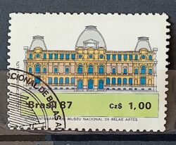 C 1542 Selo 50 Anos Museu de Belas Artes Arquitetura 1987 Circulado 5