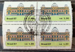 C 1542 Selo 50 Anos Museu de Belas Artes Arquitetura 1987 Quadra CBC RJ 1