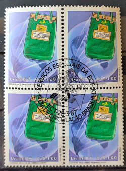 C 1545 Selo Servico Postal Malote 1987 Quadra CBC Brasilia