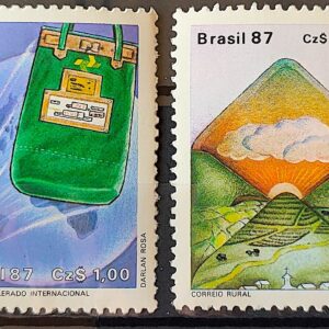 C 1545 Selo Servico Postal Malote Carta 1987 Serie Completa