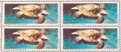 C 1549 Selo Fauna Brasileira Tartaruga Baleia 1987 Quadra Serie Completa