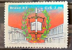 C 1551 Selo Tribunal Federal de Recursos Direito Justiça 1987