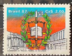 C 1551 Selo Tribunal Federal de Recursos Direito Justiça 1987 Circulado 2