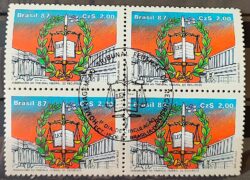 C 1551 Selo Tribunal Federal de Recursos Direito Justiça 1987 Quadra CBC Brasilia