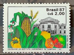 C 1553 Selo 100 Anos Instituto Agronomico de Campinas Educacao Milho 1987