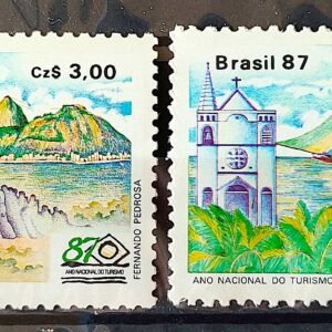 C 1556 Selo Turismo Brasilia Rio de Janeiro Bahia Ceara 1987 Serie Completa