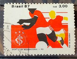 C 1559 Selo Clubes de Futebol Internacional 1987 Circulado 1
