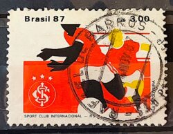 C 1559 Selo Clubes de Futebol Internacional 1987 Circulado 2