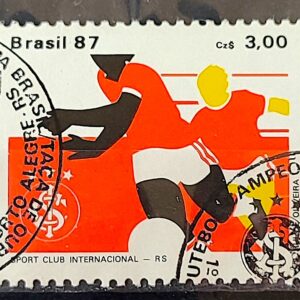 C 1559 Selo Clubes de Futebol Internacional 1987 Circulado 4