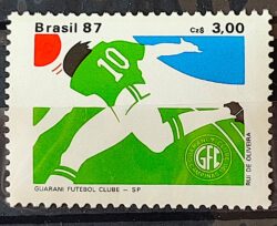 C 1561 Selo Clubes de Futebol Guarani 1987