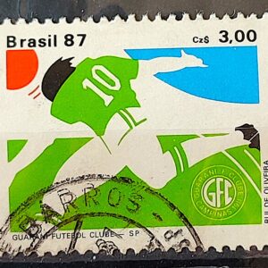 C 1561 Selo Clubes de Futebol Guarani 1987 Circulado 2