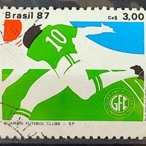 C 1561 Selo Clubes de Futebol Guarani 1987 Circulado 3