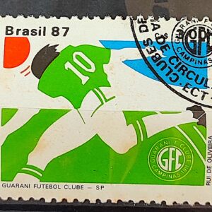C 1561 Selo Clubes de Futebol Guarani 1987 Circulado 4