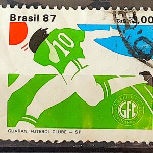 C 1561 Selo Clubes de Futebol Guarani 1987 Circulado 5
