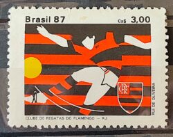 C 1562 Selo Clubes de Futebol Flamengo 1987