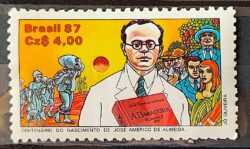 C 1564 Selo Dia do Livro 100 Anos Jose Americo Almeida Literatura 1987 2