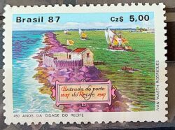 C 1565 Selo 450 Anos Cidade de Recife Pernambuco 1987 MH
