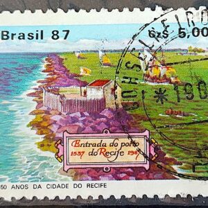 C 1565 Selo 450 Anos Cidade de Recife Pernambuco 1987 Circulado 1