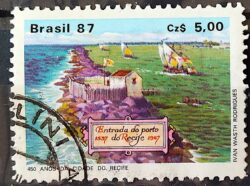 C 1565 Selo 450 Anos Cidade de Recife Pernambuco 1987 Circulado 2