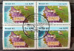 C 1565 Selo 450 Anos Cidade de Recife Pernambuco 1987 Quadra CBC PE 2