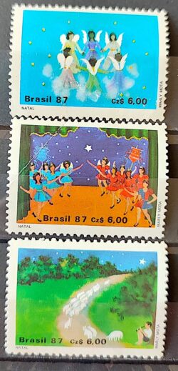 C 1568 Selo Natal Religiao 1987 Serie Completa