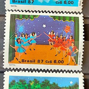 C 1568 Selo Natal Religiao 1987 Serie Completa
