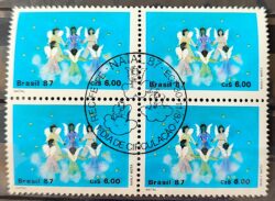 C 1568 Selo Natal Religiao Anunciacao 1987 Quadra CBC PE